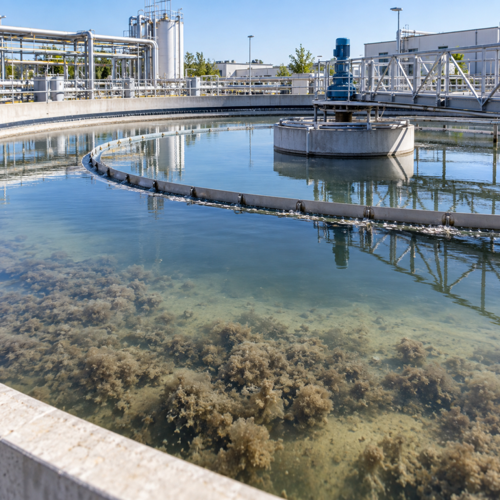 Industrial wastewater clarification using polyacrylamide